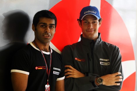 Karun Chandhok (tv) og Bruno Senna (th).
